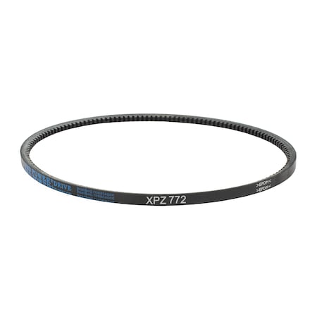 D&D XPZ772 Cogged, Metric V-Belt, 772mm Outside Length, 10 mm Top Width, 1 Ribs XPZ772